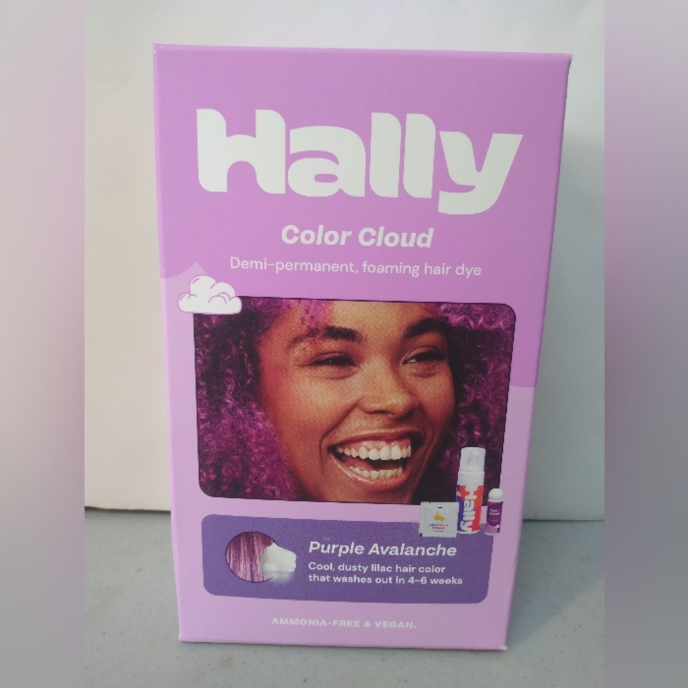 Hally Color Cloud Demi Permanent Foaming Hair Dye Purple Avalanche NEW in Box
